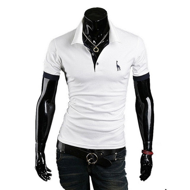 Litthing Casual Mens Polo Shirt 2019 Summer Short Sleeve Turn-down Collar Slim Tops Casual Breathable Solid Color Business Shirt