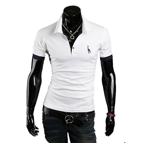 Litthing Casual Mens Polo Shirt 2019 Summer Short Sleeve Turn-down Collar Slim Tops Casual Breathable Solid Color Business Shirt