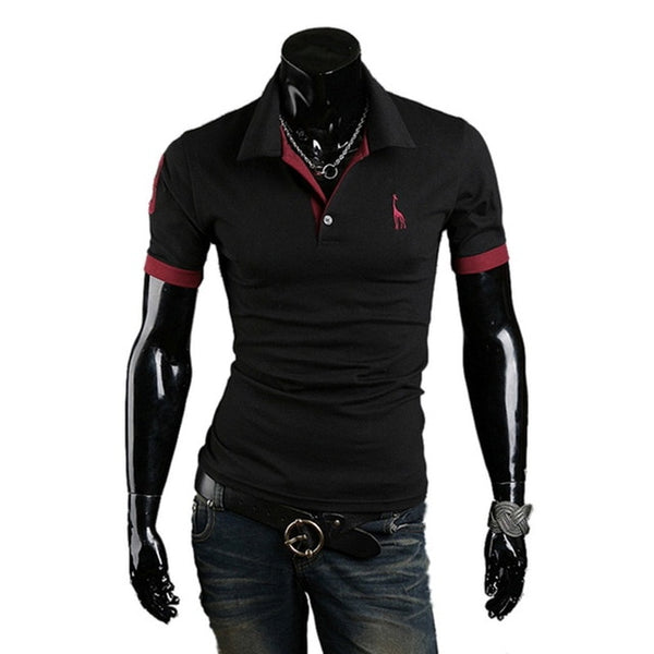 Litthing Casual Mens Polo Shirt 2019 Summer Short Sleeve Turn-down Collar Slim Tops Casual Breathable Solid Color Business Shirt