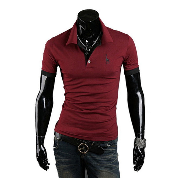 Litthing Casual Mens Polo Shirt 2019 Summer Short Sleeve Turn-down Collar Slim Tops Casual Breathable Solid Color Business Shirt