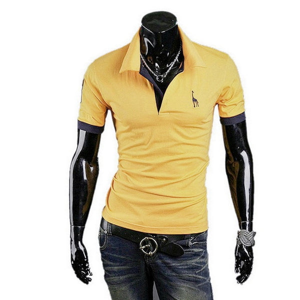 Litthing Casual Mens Polo Shirt 2019 Summer Short Sleeve Turn-down Collar Slim Tops Casual Breathable Solid Color Business Shirt