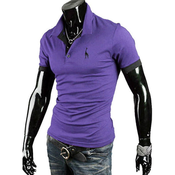 Litthing Casual Mens Polo Shirt 2019 Summer Short Sleeve Turn-down Collar Slim Tops Casual Breathable Solid Color Business Shirt