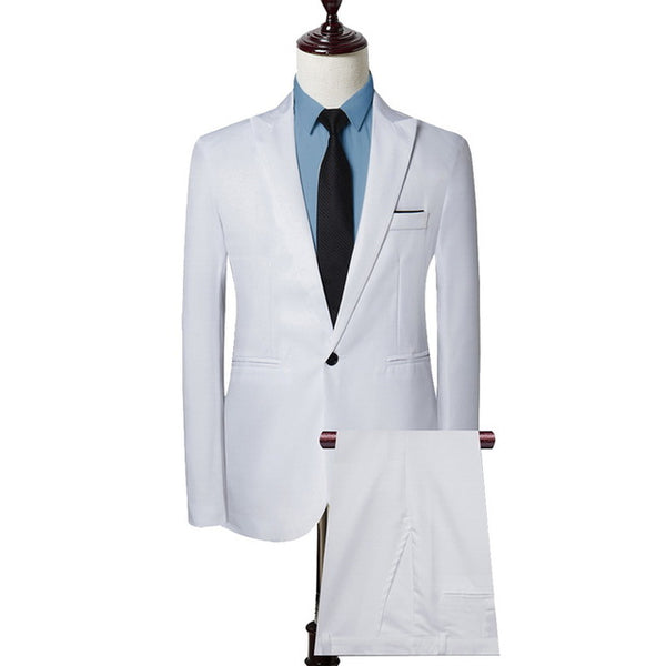 Oeak Hot Men Blazers Suit Sets 3 Pcs Blazer Suit +Vest +Pants Business Suits Sets Solid Color Oversize Dress Business Suit Set