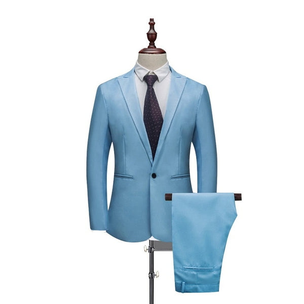 Oeak Hot Men Blazers Suit Sets 3 Pcs Blazer Suit +Vest +Pants Business Suits Sets Solid Color Oversize Dress Business Suit Set