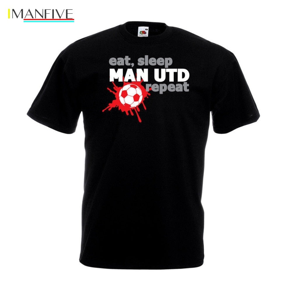 New Brand-Clothing T Shirts Eat Sleep Man Utd 2019 T Shirt Footballer Man Birthday Manchester Christmas Top