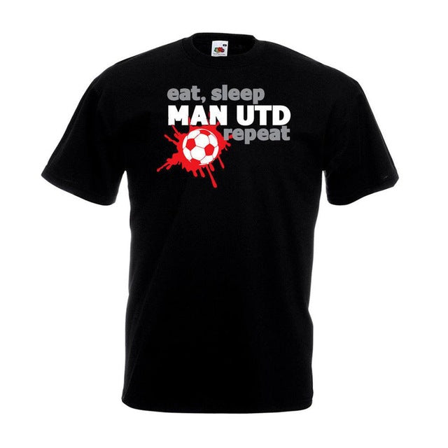 New Brand-Clothing T Shirts Eat Sleep Man Utd 2019 T Shirt Footballer Man Birthday Manchester Christmas Top