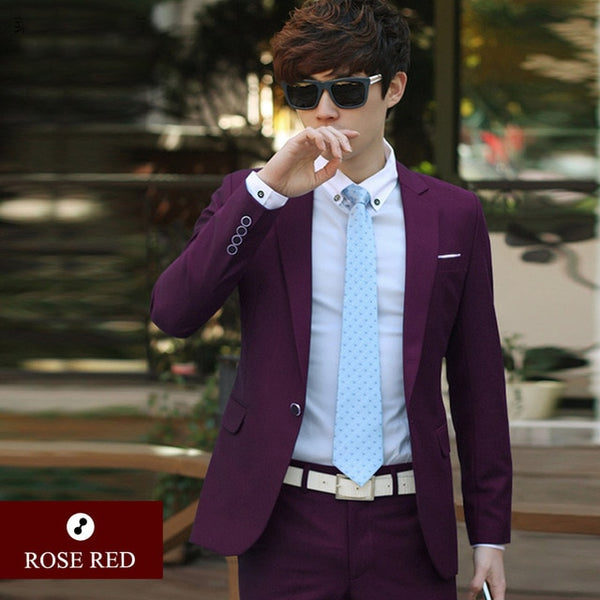 (Jacket+Pant+Tie) Luxury Men Wedding Suit Male Blazers Slim Fit Suits For Men Costume Business Formal Party Blue Classic Black